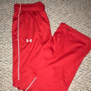 NWT red under armour sweatpants